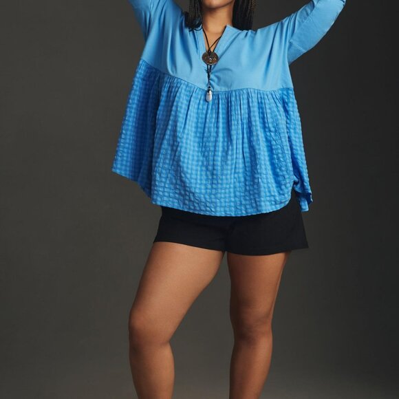 Anthropologie Pilcro Long-Sleeve Babydoll Top - Picture 5 of 9